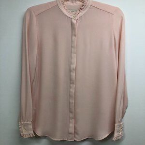 LOFT Petites light pink Blouse Women XSP